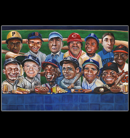 "The 7th INNING SUPPER" 14x22” Print or LIMITED EDITION SIGNED & NUMBERED Print to /50